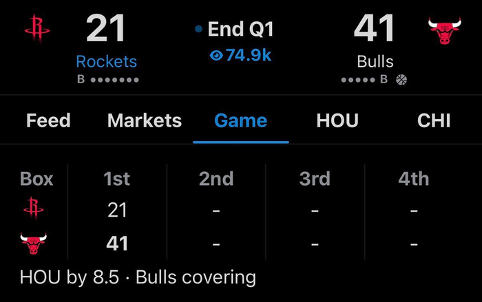 火箭首节21-41惨败公牛 球迷直呼进攻低迷